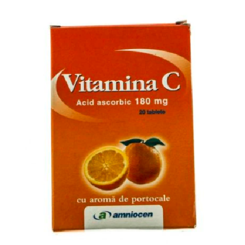 Vitamina C Portocale 180mg, 20cpr, Amniocen vitamix.ro