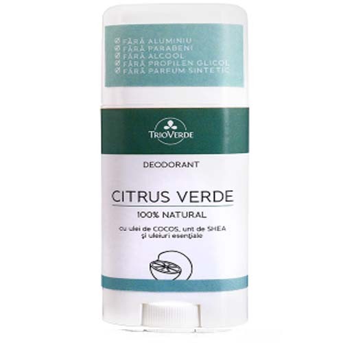 Deodorant Natural cu Citrus Verde, 70gr, Trio Verde vitamix poza