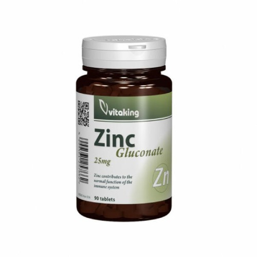 Gluconat de Zinc 25mg, 90cpr, Vitaking