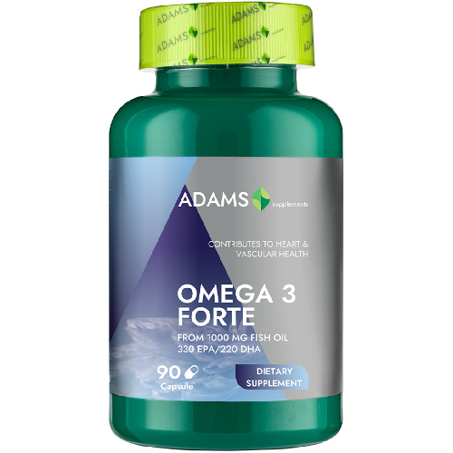 Omega 3 Forte (33%EPA/22%DHA), 90cps, Adams Supplements