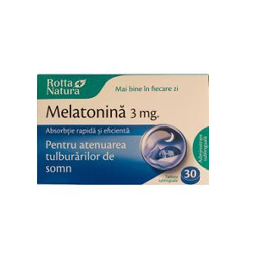 Melatonina 3mg, 30cpr, Rotta Natura vitamix.ro