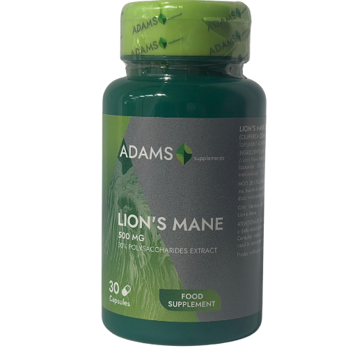 Lion`s Mane 500mg 30cps, Adams Supplements