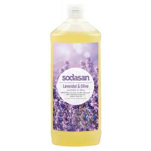 Sapun Lichid/Gel de Dus Ecologic Lavanda - Masline 1l, Sodasan