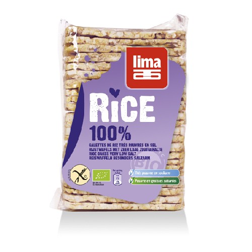 Rondele de Orez Expandat Fara Sare Bio 130gr Lima