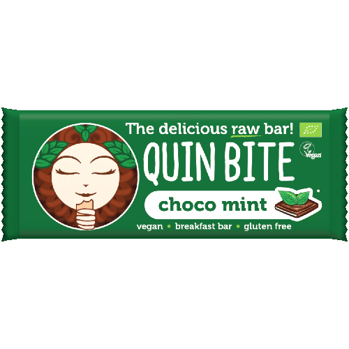 Baton Organic cu Ciocolata si Menta Quin Bite 30gr