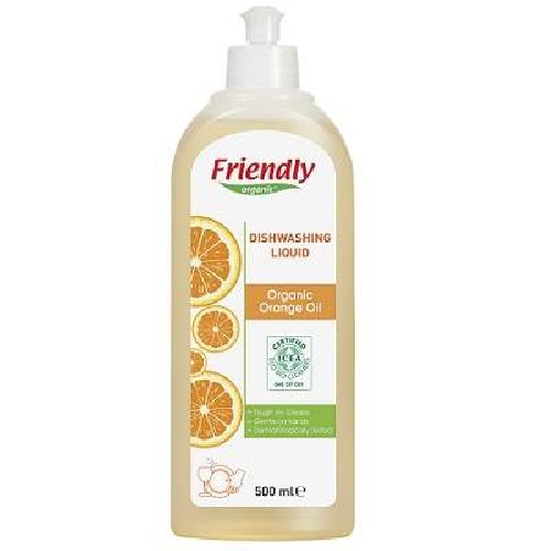 Detergent Lichid de Vase cu Ulei Organic de Portocale 500ml imagine produs la reducere