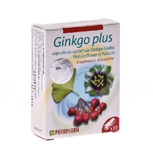 Ginkgo Plus 30cps Parapharm vitamix.ro