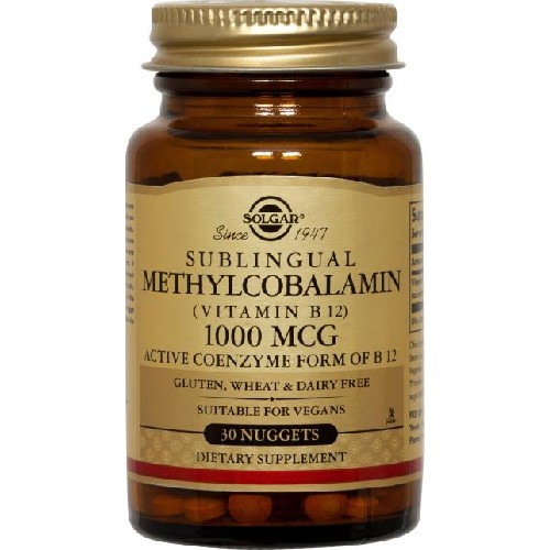Methylcobalamin (Vitamin B-12) 1000mcg 30cps Solgar imagine produs la reducere