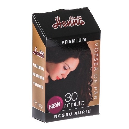 Henna Premium Negru-Auriu 60gr Kian Cosmetics