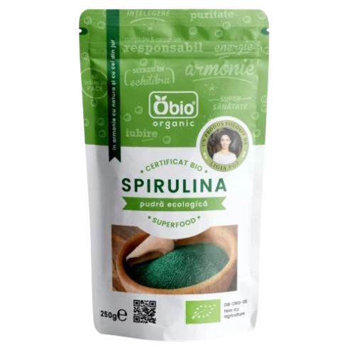 Spirulina Pulbere Raw Bio 250gr Obio