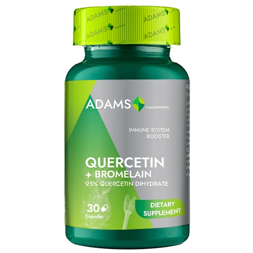 Quercetina 500mg cu Bromelaina 30cps, Adams