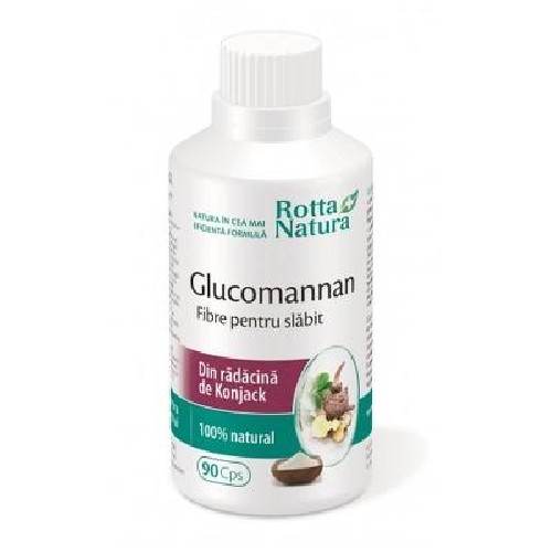 Glucomannan Fibre Slabit 90cps Rotta Natura vitamix.ro imagine noua reduceri 2022