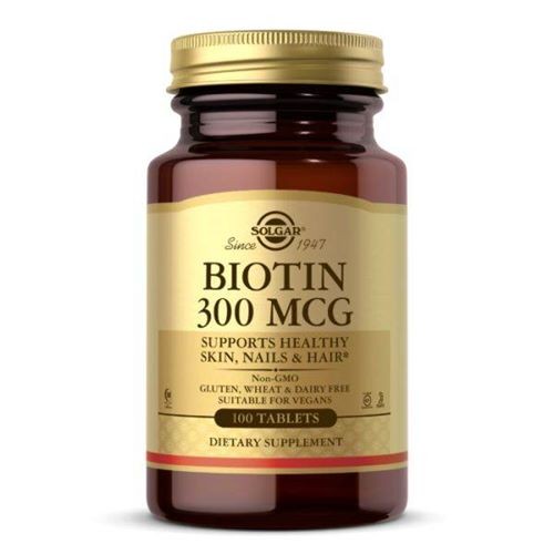 Biotin 300mcg, 100tb, Solgar