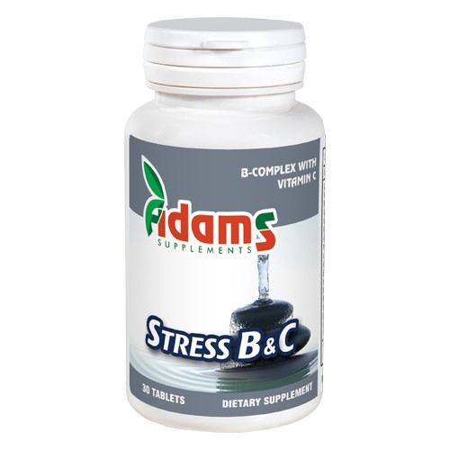 Stress B&C 30 tablete Adams Supplements imagine produs la reducere