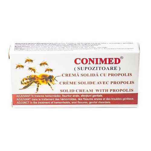 Supozitoare cu propolis, Conimed, 10 bucati, Elzin Plant