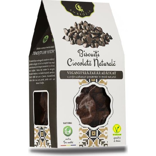 Biscuiti Vegani cu Ciocolata Naturala 150gr Hiper Ambrozia vitamix.ro