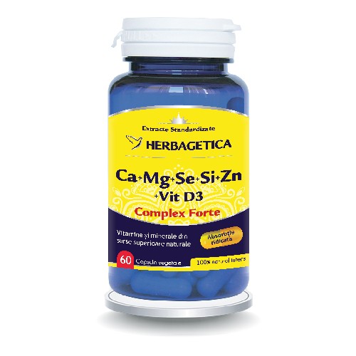 Ca+Mg+Se+Si+Zn Complex Forte 60cps Herbagetica vitamix.ro imagine noua reduceri 2022