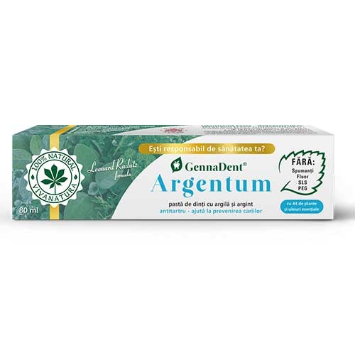 Pasta De Dinti Argentum Cu Argila 50ml Viva Natura