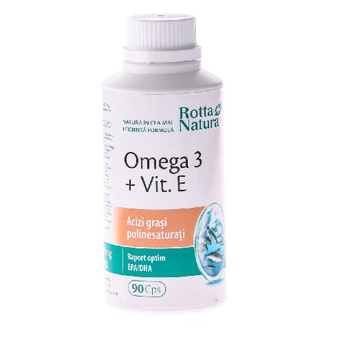 Omega 3 1000mg + Vitamina E 90cps Rotta Natura