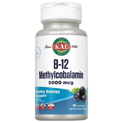 Methylcobalamin (Vit. B12) 5000mcg, 60cps, KAL Vitamins