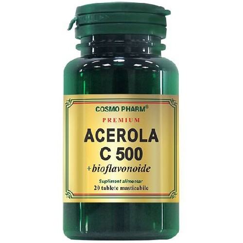 Acerola C 500mg 20tb, CosmoPharm vitamix.ro