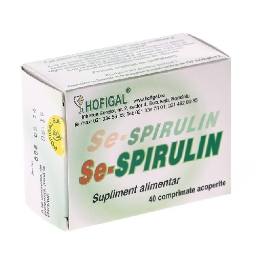 Se-Spirulin 40cpr Hofigal vitamix.ro