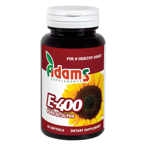 Vit. E-400 (sintetica) 30 capsule Adams Supplements vitamix poza