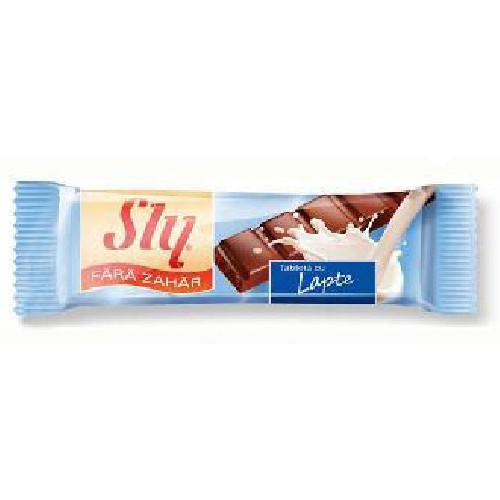Tableta Ciocolata cu Lapte Fara Zahar 25gr Sly Diet vitamix.ro