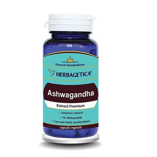 Ashwagandha 60cps Herbagetica vitamix poza