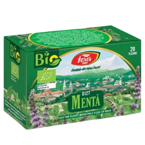 Ceai Menta Bio, 20 plicuri, Fares