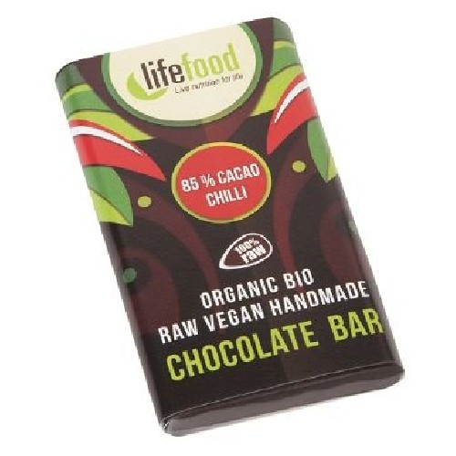 Ciocolata Mini cu 85% Cacao si Chilli Raw Bio 15gr Lifefood