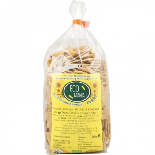 Biscuiti Ecologici cu Verdeturi de Provence, 150gr, EcoMania vitamix poza