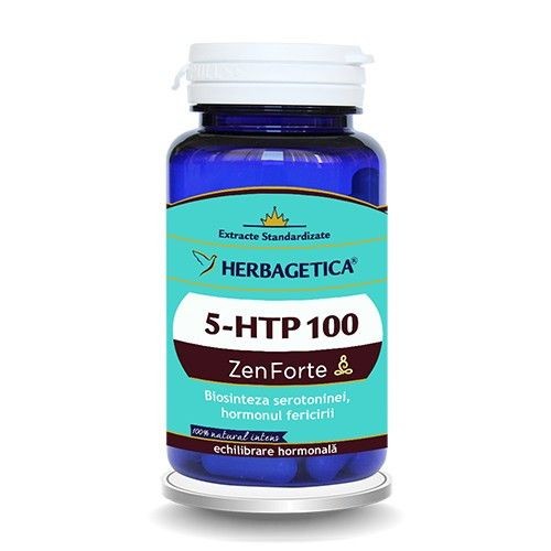 5-HTP Zen Forte 120cps Herbagetica vitamix poza