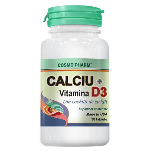 Calciu + Vitamina D3 30tablete Cosmopharm imagine produs la reducere