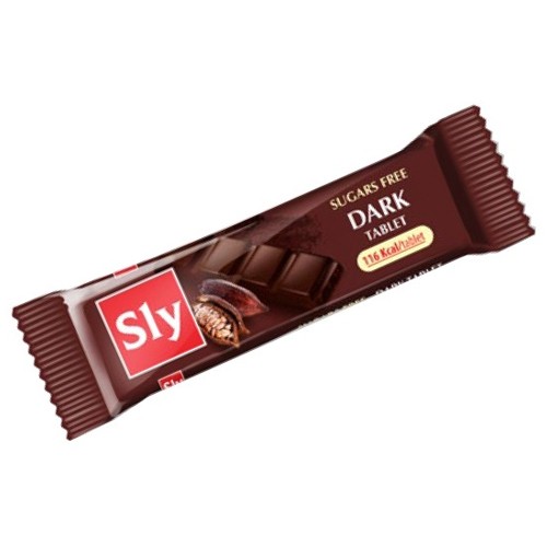 Tableta Ciocolata amaruie fara zahar 25g Sly vitamix.ro