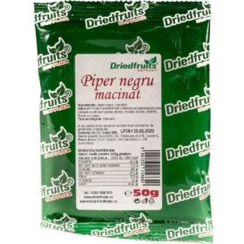 Piper Negru Macinat 50gr Driedfruits