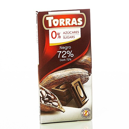 Ciocolata cu 72% Cacao 75gr Torras vitamix.ro