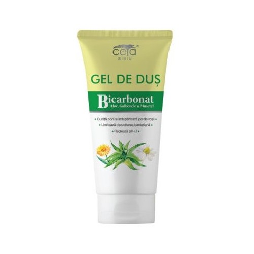 Gel de Dus cu Bicarbonat Aloe Galbenele si Musetel, 200ml, Ceta