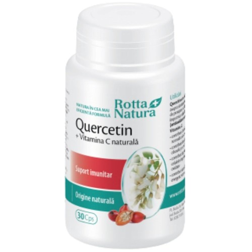 Quercetina cu Vitamina C Naturala, 30cps, Rotta Natura