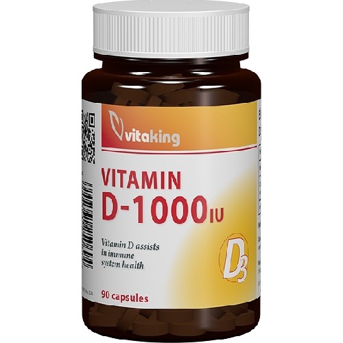 Vitamina D 1000UI 90cps Vitaking imagine produs la reducere