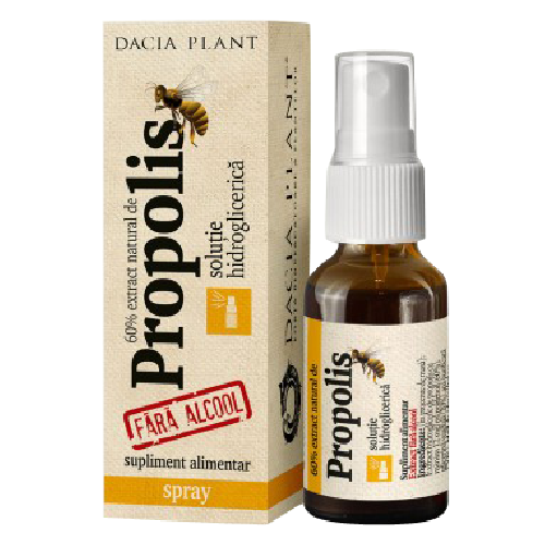 Tinctura Propolis Spray Glicolic Fara Alcool 20ml Dacia Plant