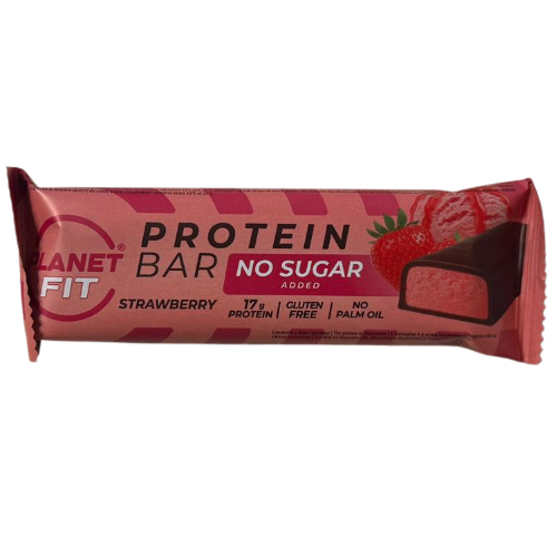 Baton proteic cu capsuni 55g Brain Foods