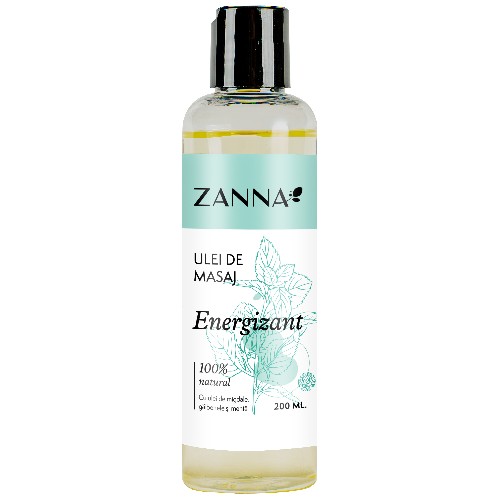 Ulei de masaj Energizant cu Lamaie si Menta, 200ml, Zanna