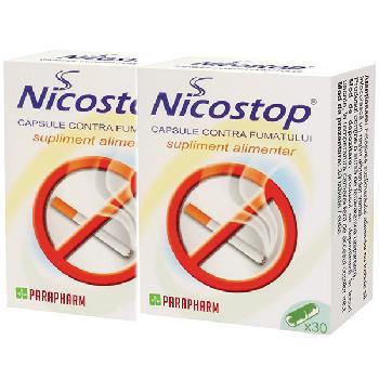 Nicostop 30cps 1+1 Gratis Parapharm imagine produs la reducere