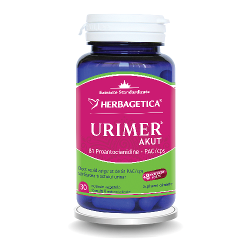 Urimer Forte 30cps Herbagetica vitamix poza