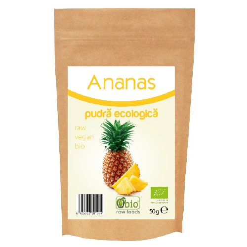 Ananas Pudra Bio 50gr Obio vitamix poza