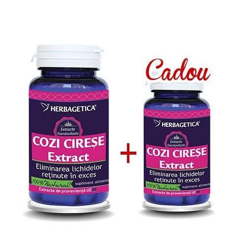 Cozi de Cirese Extract 60+10 cps Herbagetica vitamix poza