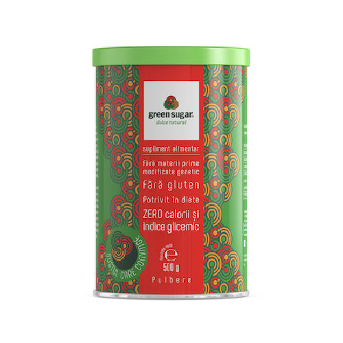 Green Sugar Pulbere (cutie metalica), 500g, Remedia vitamix.ro