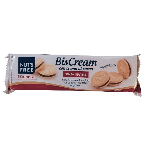 Biscuiti Biscream cu crema de cacao, 125g, NutriFree