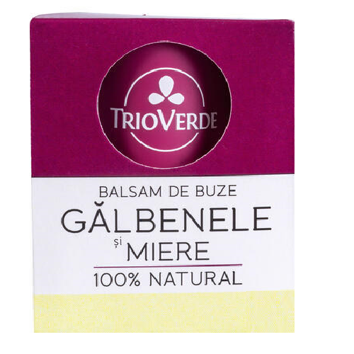 Balsam de Buze cu Galbenele si Miere, Bio, 4gr, Trio Verde vitamix poza
